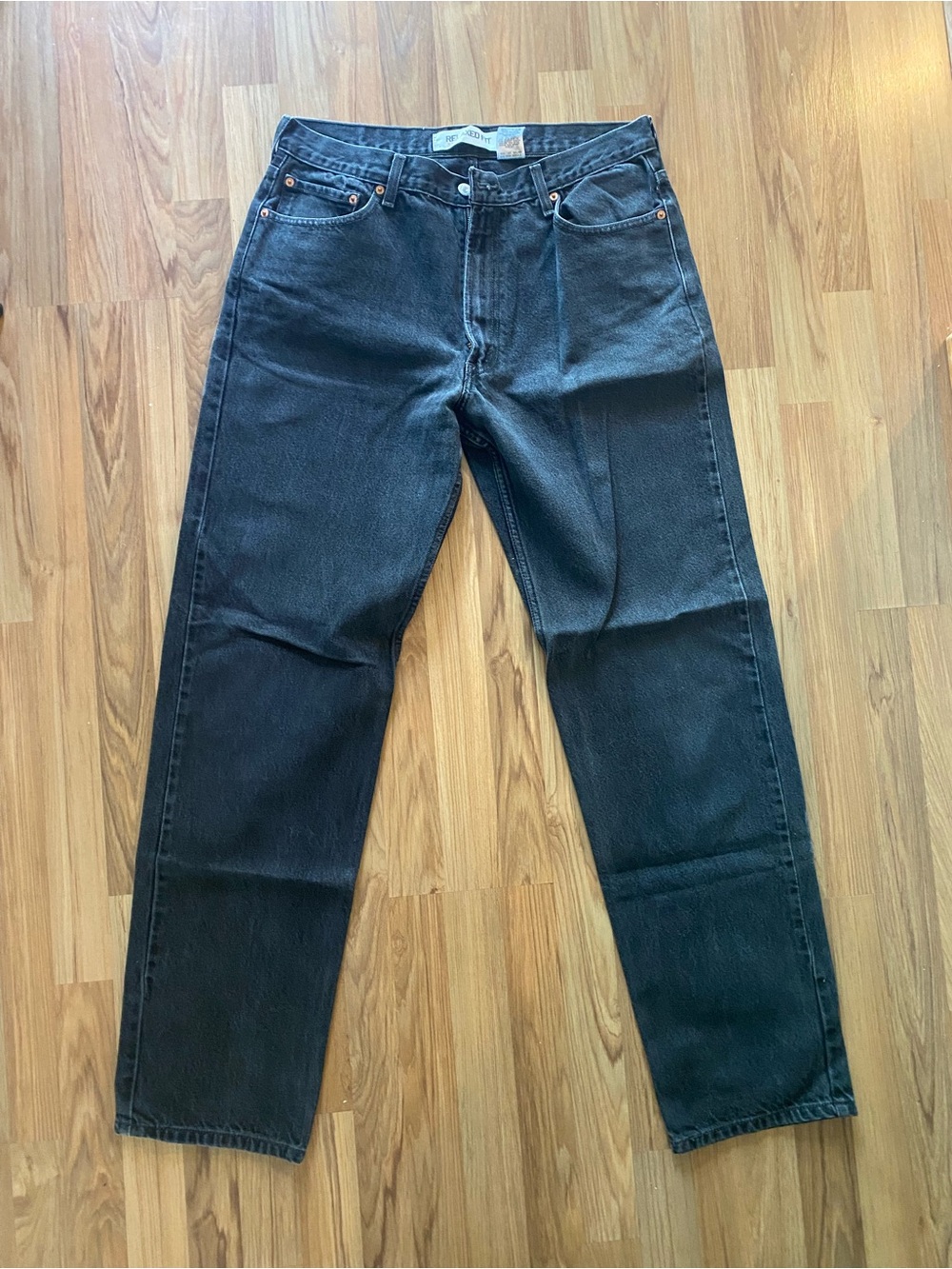Levi's Men's Black Relaxed Straight Jeans